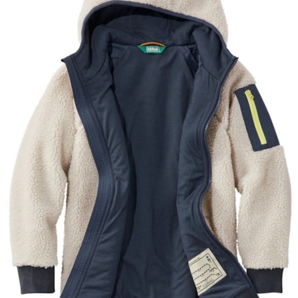 L.L. Bean Kid's Sherpa Fleece Long Coat NWT Size S - Picture 4 of 14